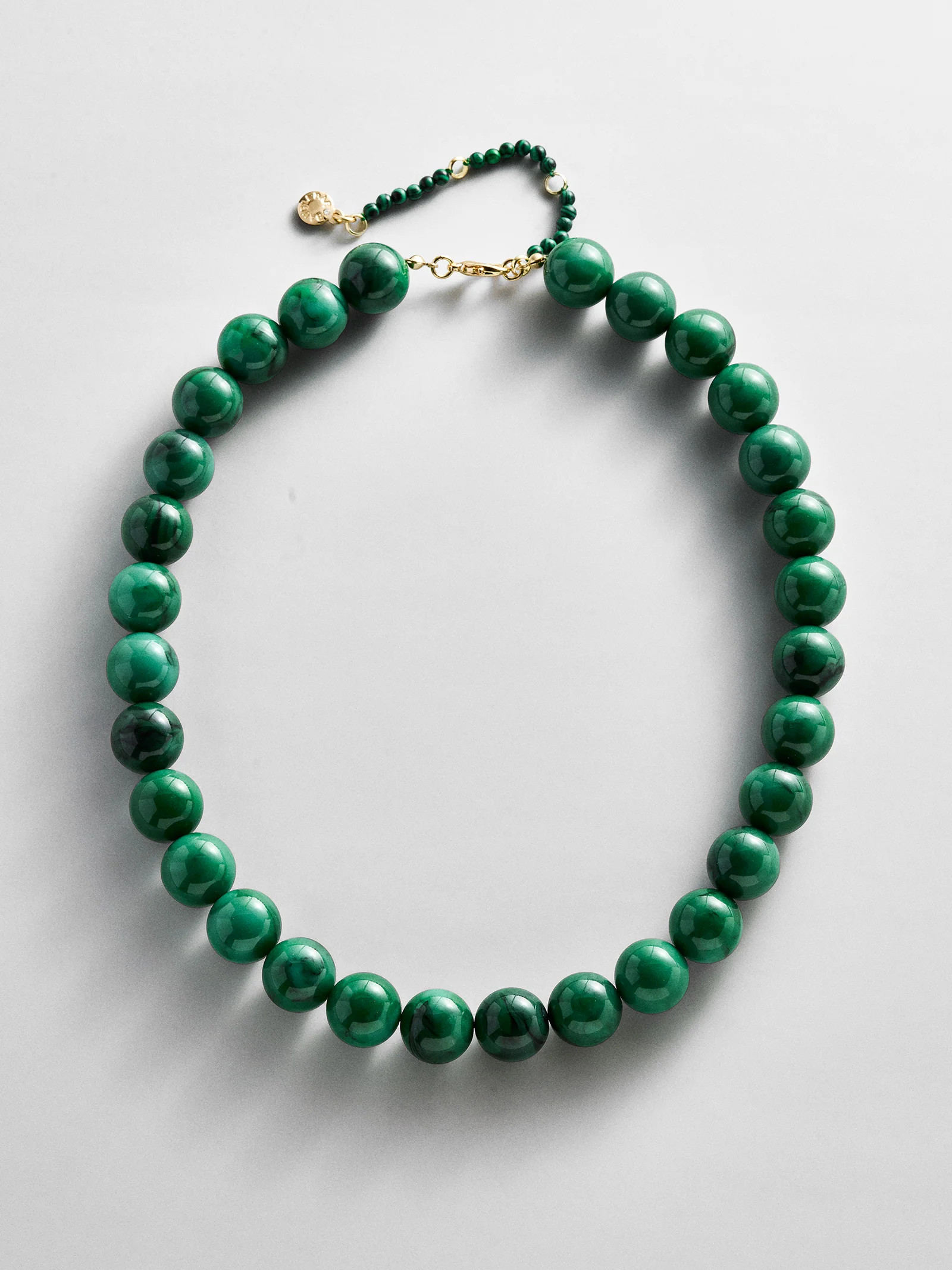 Mini Jane Beaded Necklace - Malachite | BaubleBar