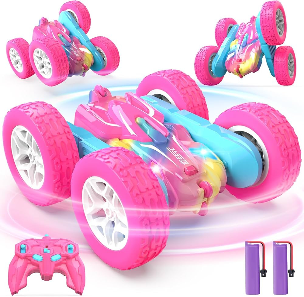 DEERC Pink Remote Control Car for Girls, Double Sided Driving 360° Flip & Rotation, 2.4GHz Kids ... | Amazon (CA)