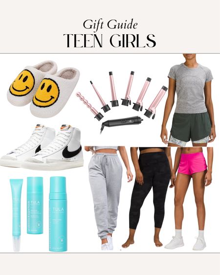 Approved by my teen sis ✨📝

1. Smiley face house shoes 
2. Nike Blazers *biggg hit!*
3. Tula acne set— she tried a ton of walmart, target, etc products & this worked the best with blackheads & breakouts 
4. Curling wand 
5. Basically anything lululemon lol the short sleeve top, PINK shorts, she was specific about this & CAMO leggings. another specific
6. Any “cute comfy” grey sweatpants 

There you have it 👏🏼

Gift guide, gift ideas, christmas gifts, holiday, gift ideas, holiday gift ideas, 2022 gift guide, gifts for her, gifts for him, best sellers, under $100, under $50, 


#LTKHoliday #LTKCyberweek #LTKunder100