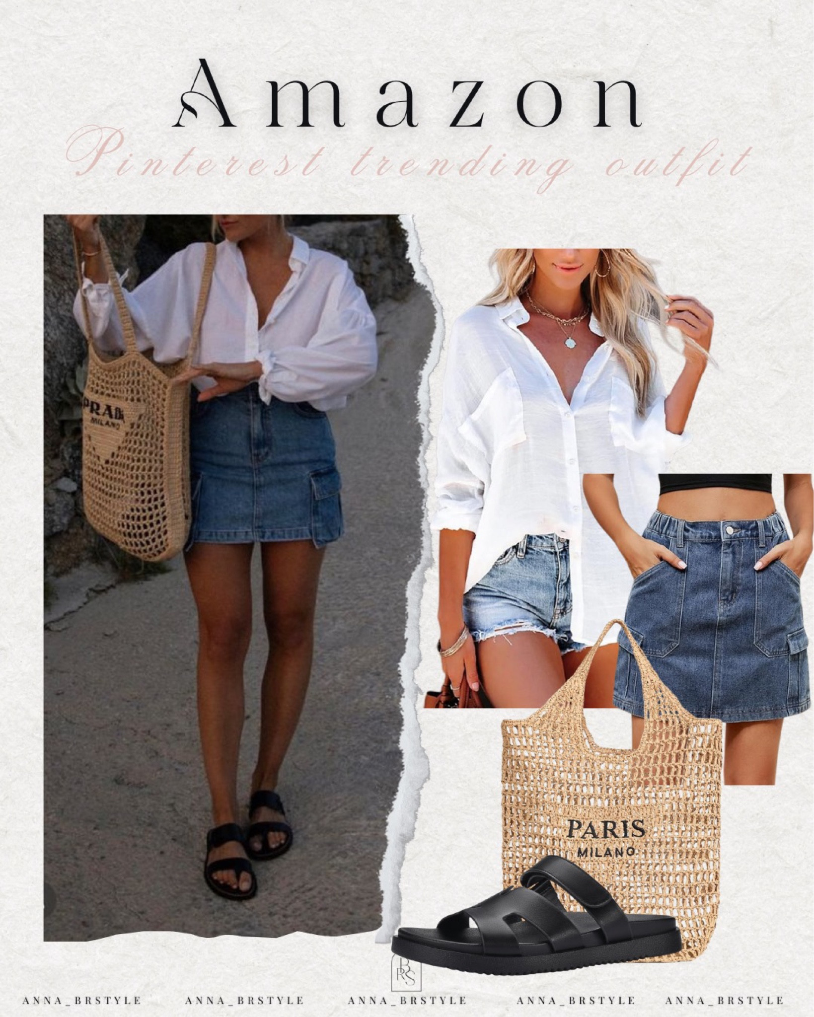 White button up shirt, denim cargo skirt, chunky sandals for women

#LTKFindsUnder50 #LTKFindsUnder100