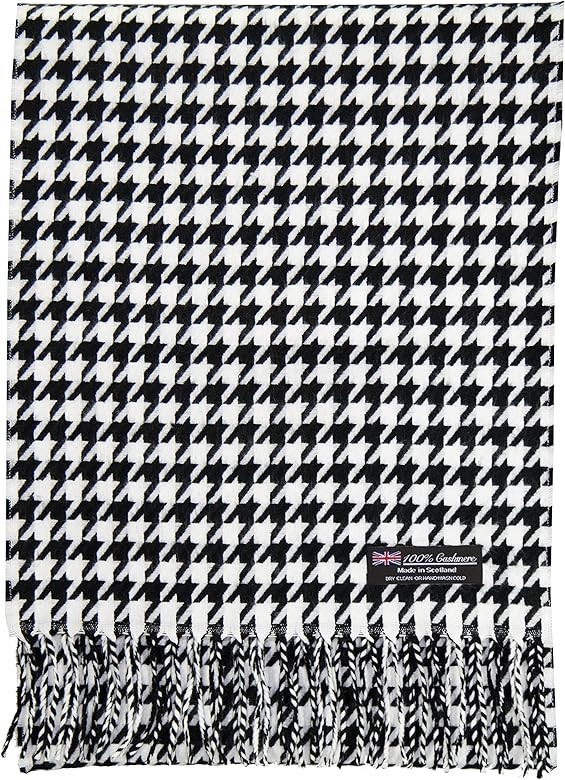 2 PLY 100% Cashmere Scarf Elegant Collection Made in Scotland Wool Solid Plaid | Amazon (US)