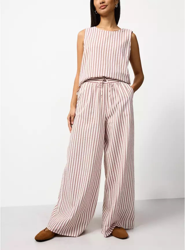 Buy Brown Stripe Print Wide Leg Co-ord Trousers 8 | Co-ords | Tu | Tu Clothing