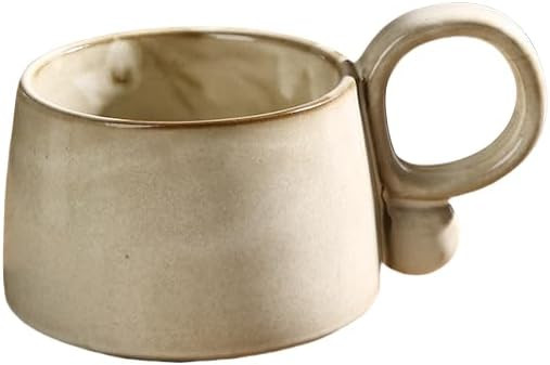 Retro Glazed Coffee Mug (with Stainless Steel Stirring Spoon), Ceramic Coffee Mug, Home Latte Cup... | Amazon (US)