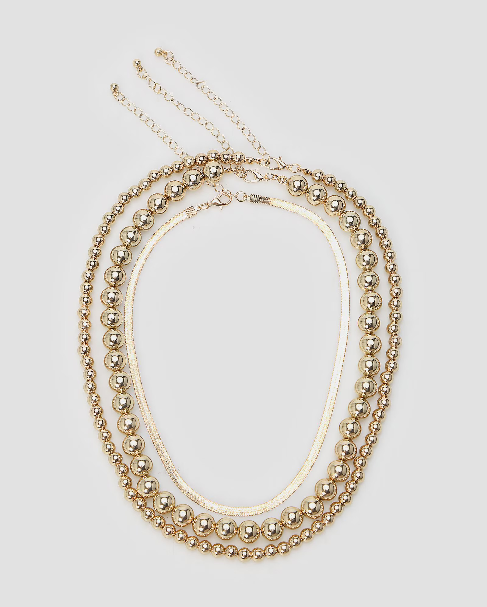 Kit colar com 3 peças com bolas dourado | Accessori by Riachuelo | Riachuelo (BR)