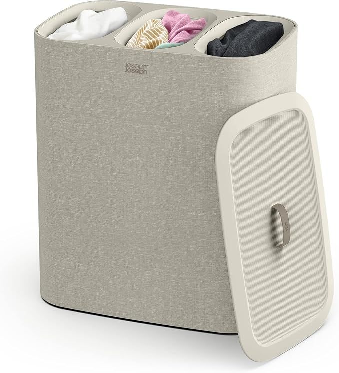 Joseph Joseph Tota - Trio 90-liter Laundry Hamper Separation Basket with lid, 3 Removable Washing... | Amazon (US)