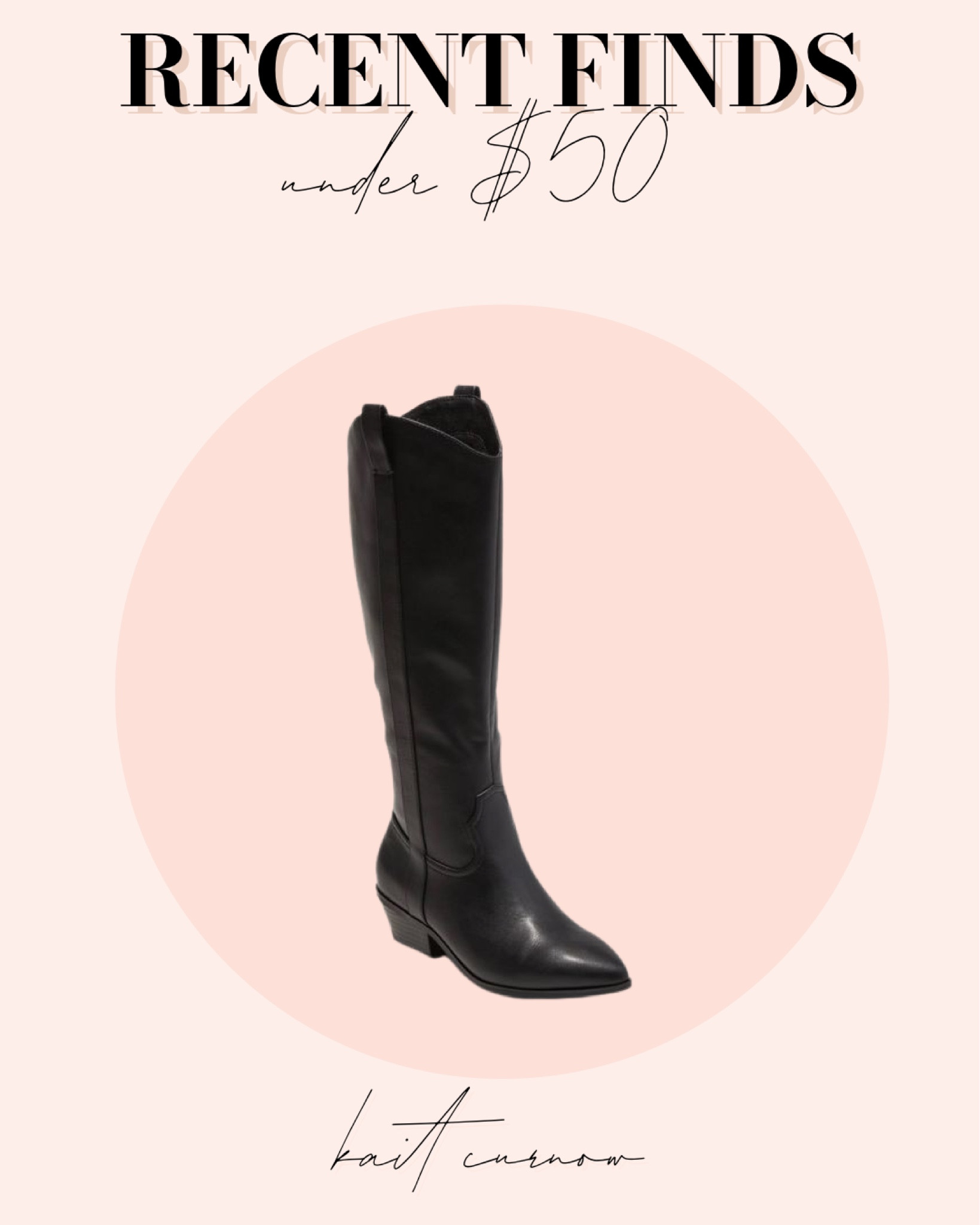 Recent finds under $50 - target black Cowboy style boots! Love these! Comes in 4+ colors and true to size 

#LTKstyletip #LTKshoecrush #LTKunder50