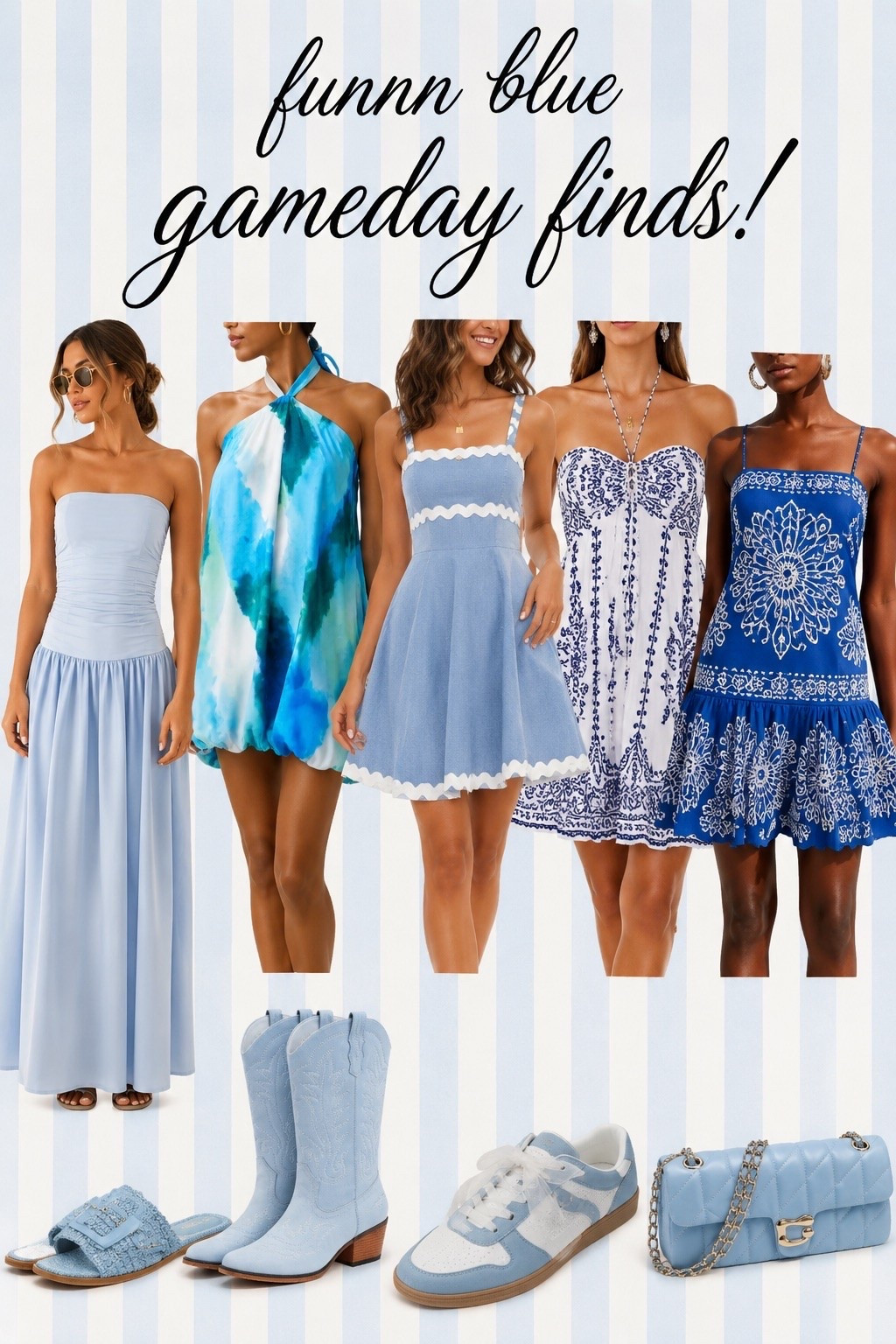 Loving how fun these patterns are for game days! And so cute with any of these Amazon blue matching shoes!

#LTKootd