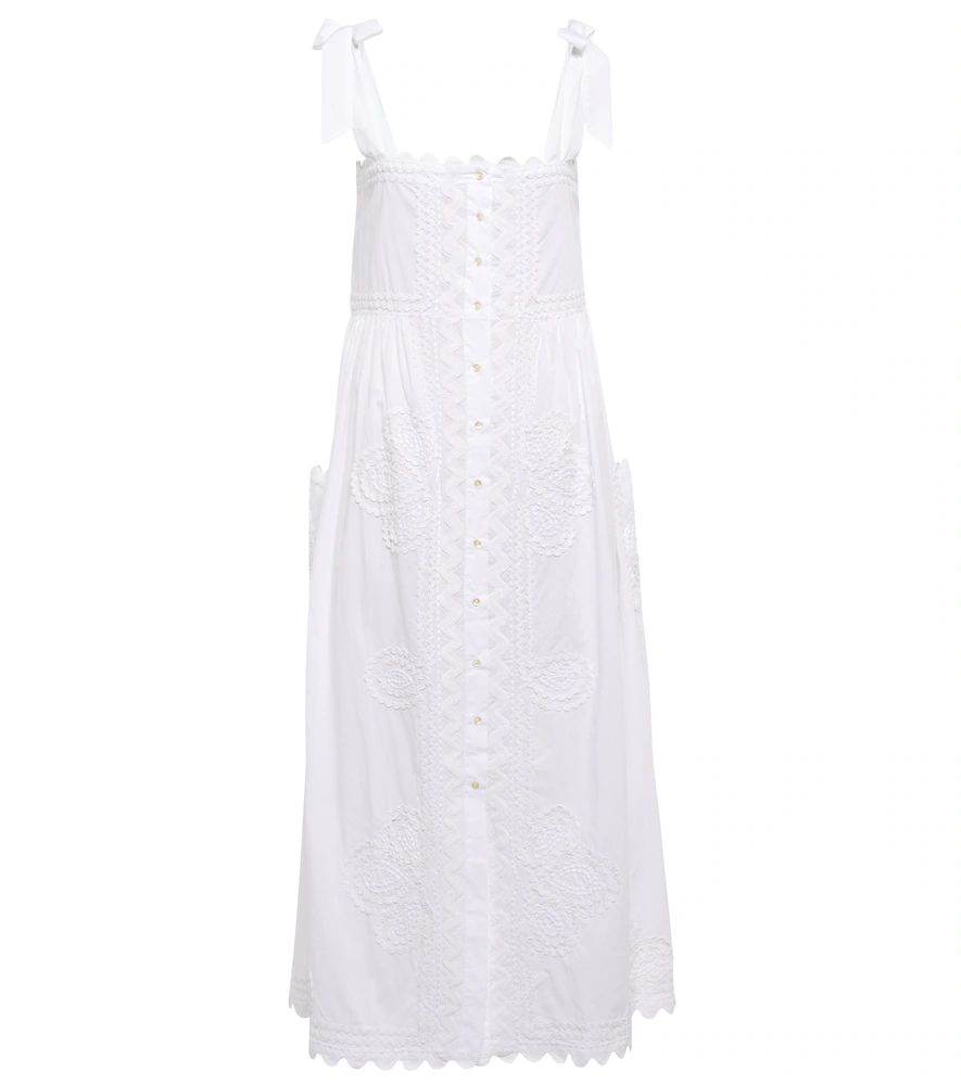 Embroidered cotton midi dress | Mytheresa (US/CA)