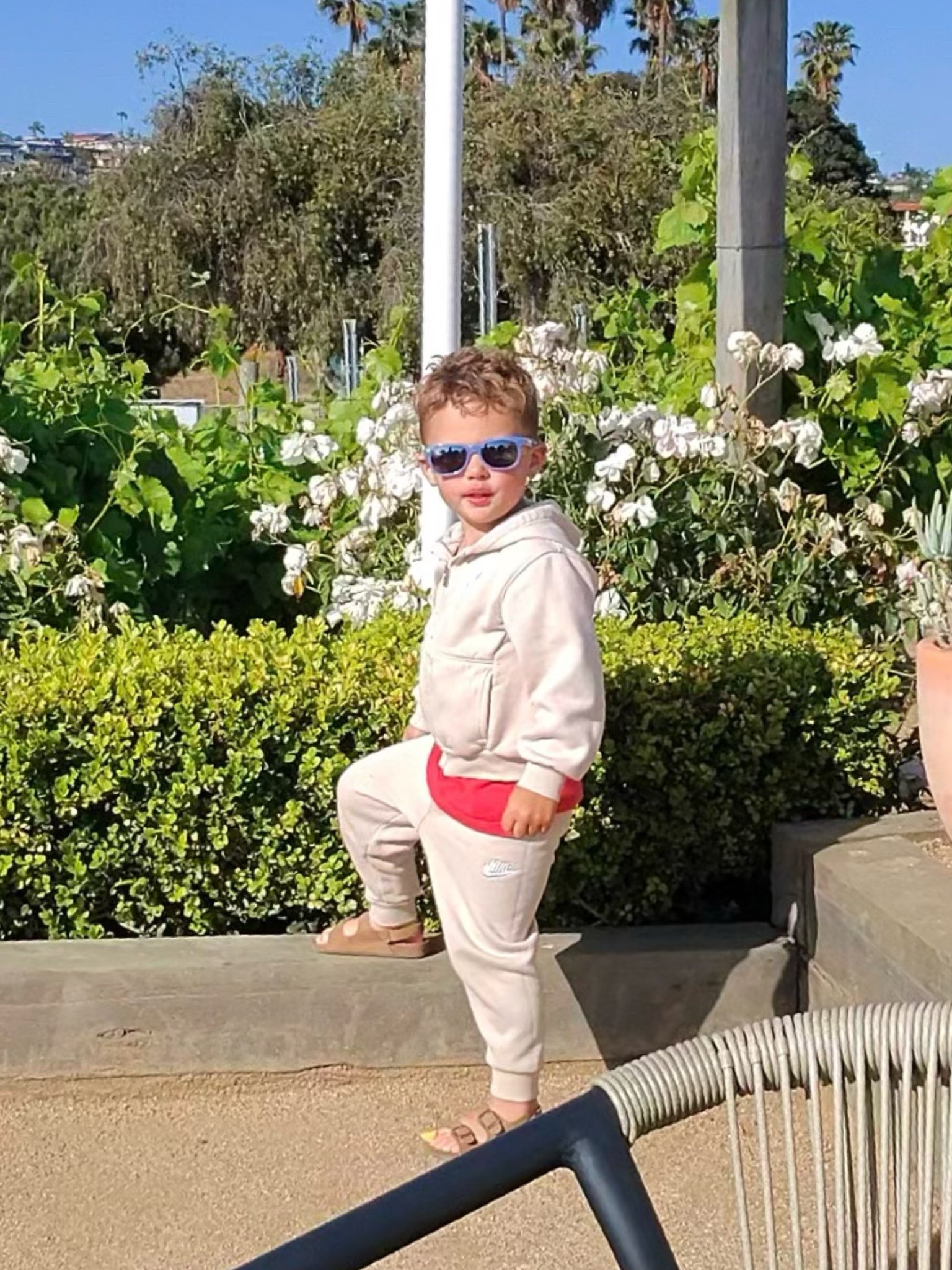 Toddler style! Ray-Ban Jr. New Wayfarer sunglasses, sandals and neutral Nike 2 piece hoodie set. 

Sunglasses
Kids style 
Sunnies 
Kids sunglasses 

#LTKKids #LTKFamily #LTKBaby