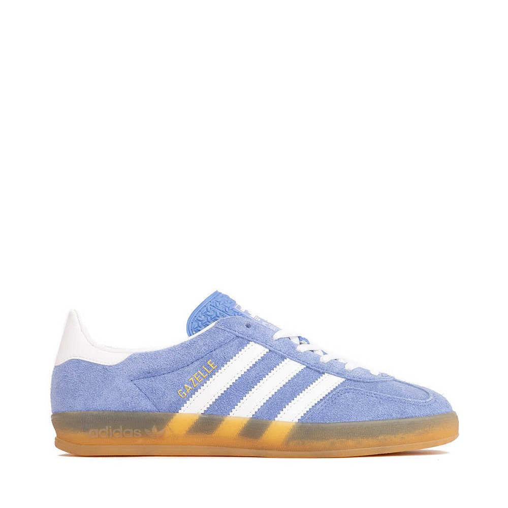 Womens adidas Gazelle Indoor Athletic Shoe - Blue Fusion / White / Gold Metallic | Journeys