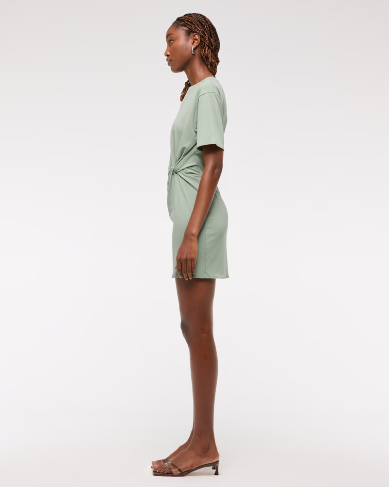 Side-Knot Knit Mini Dress | Abercrombie & Fitch (US)