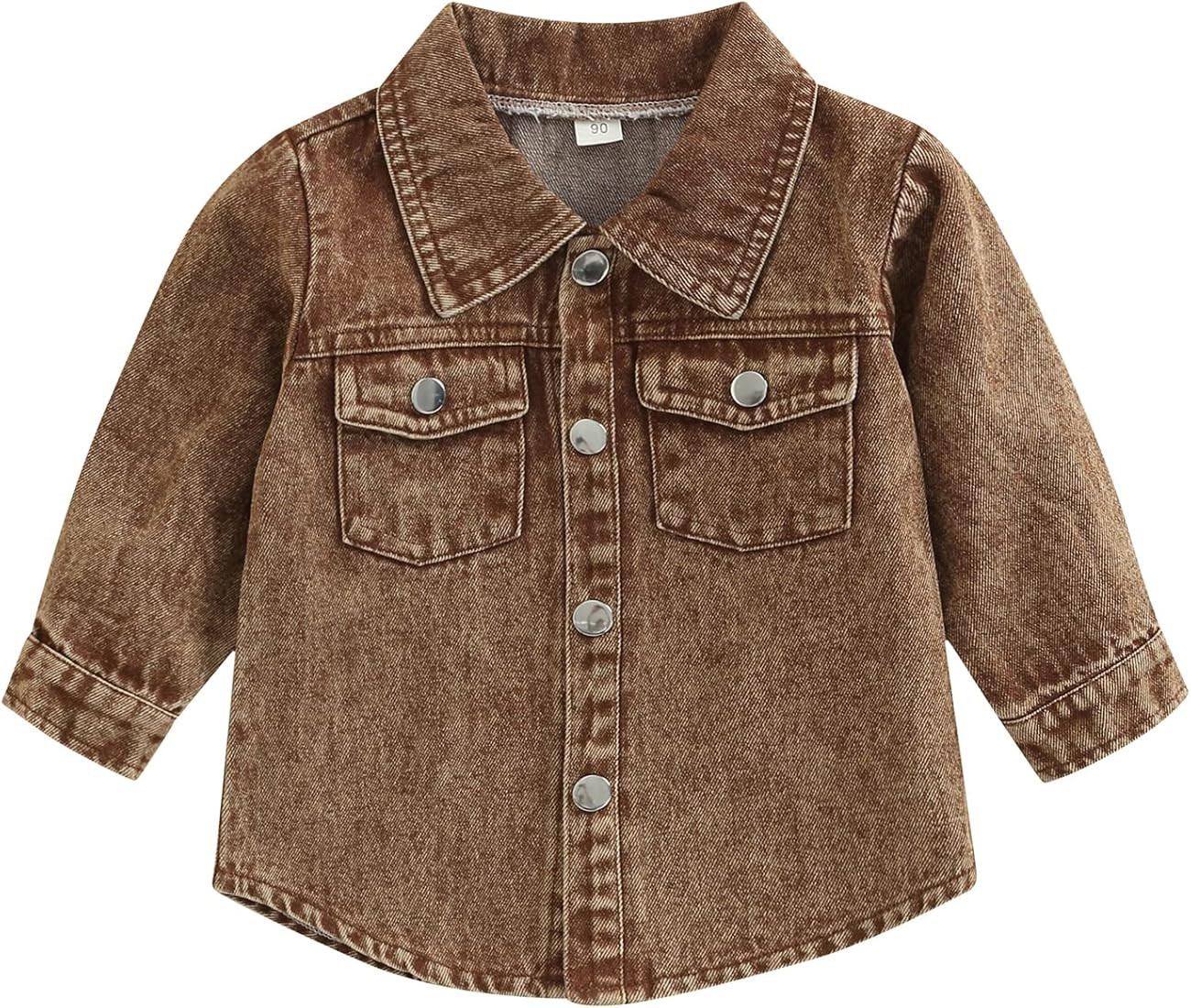 Fernvia Toddler Boy Clothes 1T 2T 3T 4T 5T Baby Denim Jacket Solid Color Lapel Button-Up Pockets ... | Amazon (US)