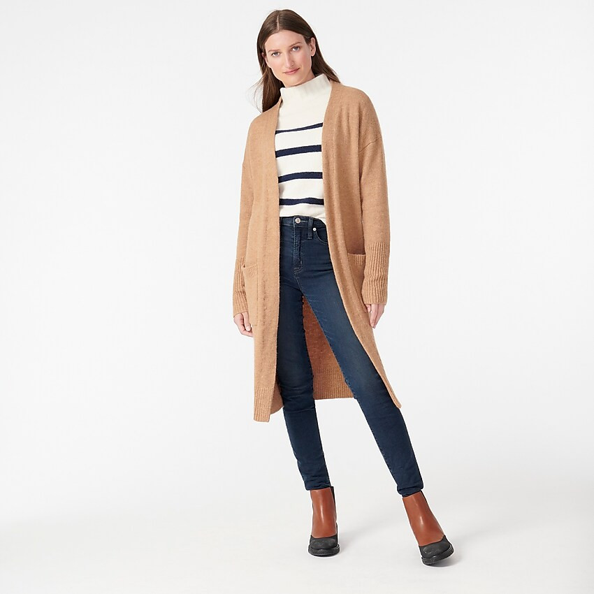 Long open-front cardigan sweater | J. Crew US