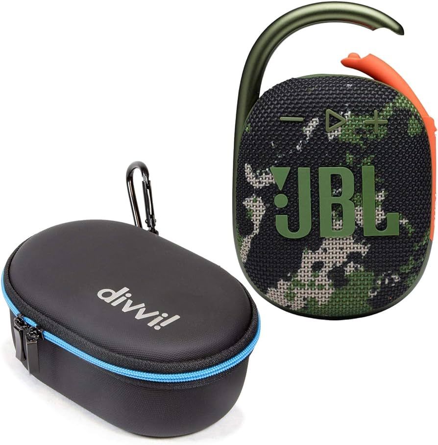 JBL Clip 4 Portable Bluetooth Wireless Speaker Bundle with divvi! Protective Hardshell Case - Cam... | Amazon (US)