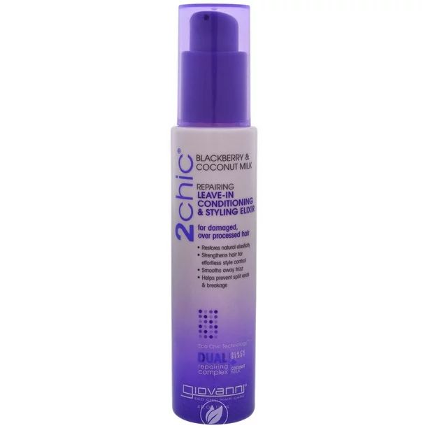 Giovanni Cosmetics 2chic Ultra Repair Leave-In Conditioning with Blackberry & Coconut Milk 4 Ounc... | Walmart (US)