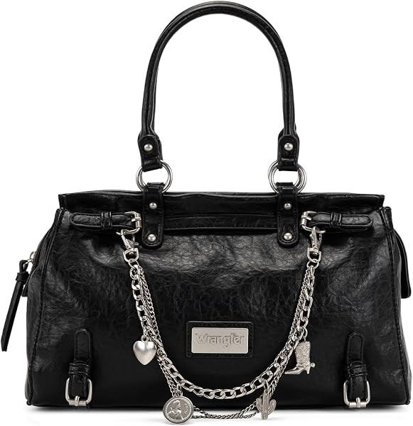 Wrangler Medium Satchel Handbag for Women, Vintage Western Top Handle Purse | Amazon (US)