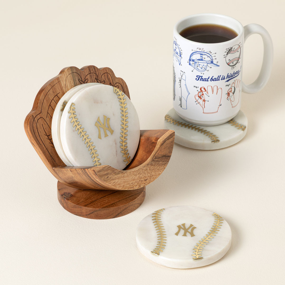 MLB Perfect Catch Coaster Set | UncommonGoods