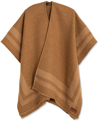Lauren Ralph Lauren Woven Twill-Border Ruana - Macy's | Macy's