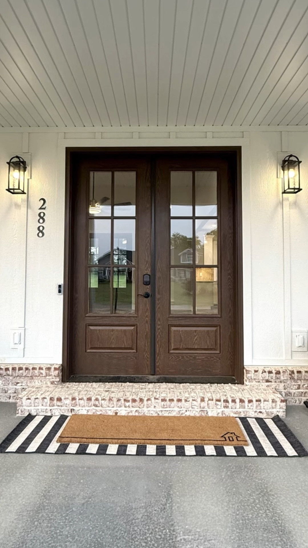 Lighting breakdown and budget, day two 💡 💵 
The goal? Strategic saves, intentional splurges, and fixtures we genuinely love.
I'd say we nailed it thanks to The Home Depot 🙌🏻
Doors: 8' tall fiberglass stained with a mix of ZAR stains (oiled leather and mocha)
The lights, doormats, and patio furniture are all linked on my LTK

#LTKFindsUnder50 #LTKstorytime #LTKHome