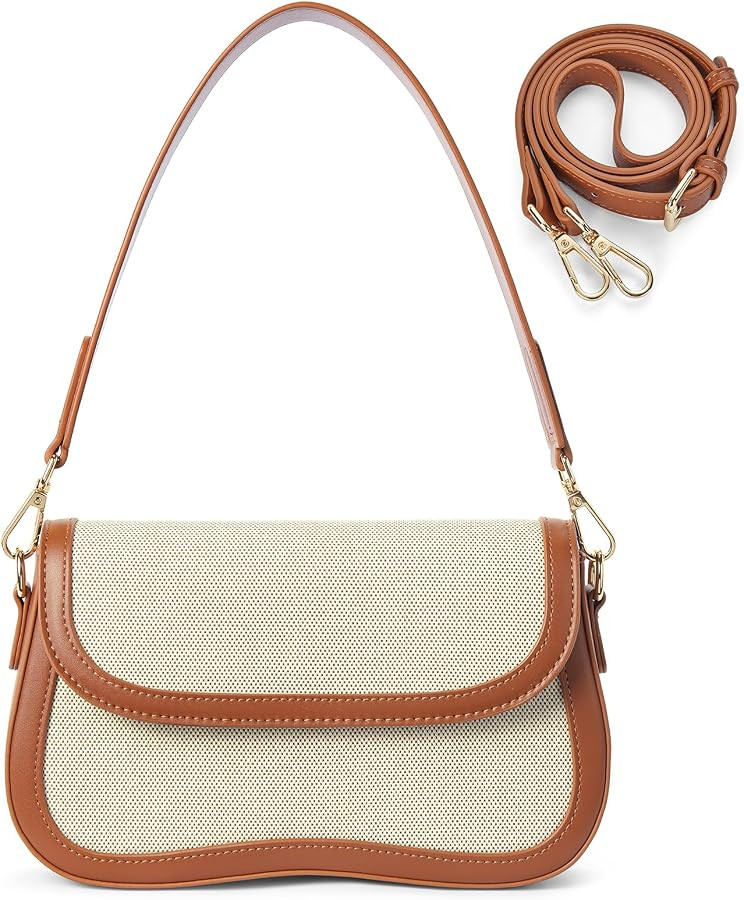 Telena Shoulder Bag Women Vegan Leather Purses Women Handbag Small Crossbody Purse with 2 Detacha... | Amazon (CA)