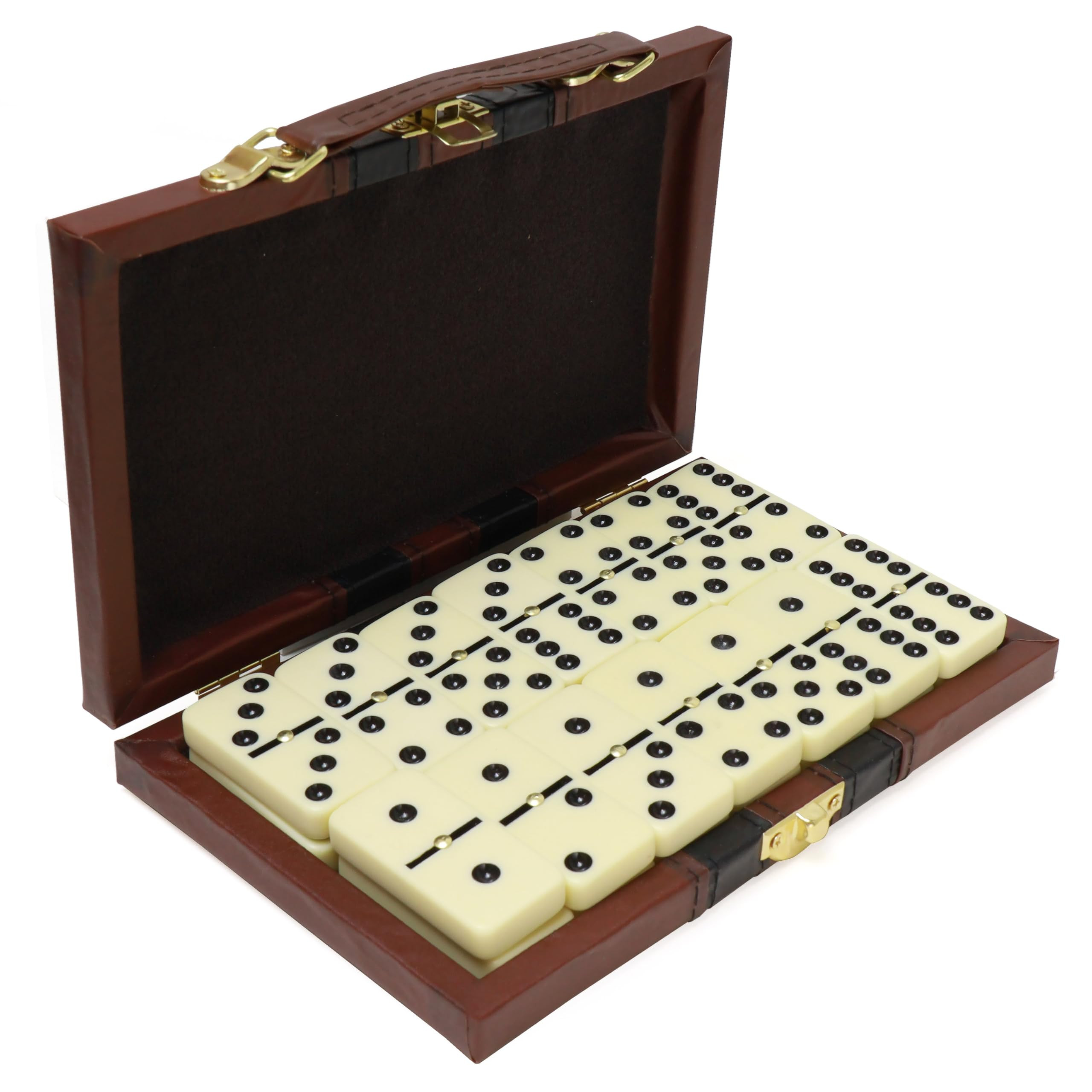 ERLLE - Premium Double 6 Dominoes Set, Classic Domino Game with Leather Case, Domino Set for Adul... | Amazon (US)