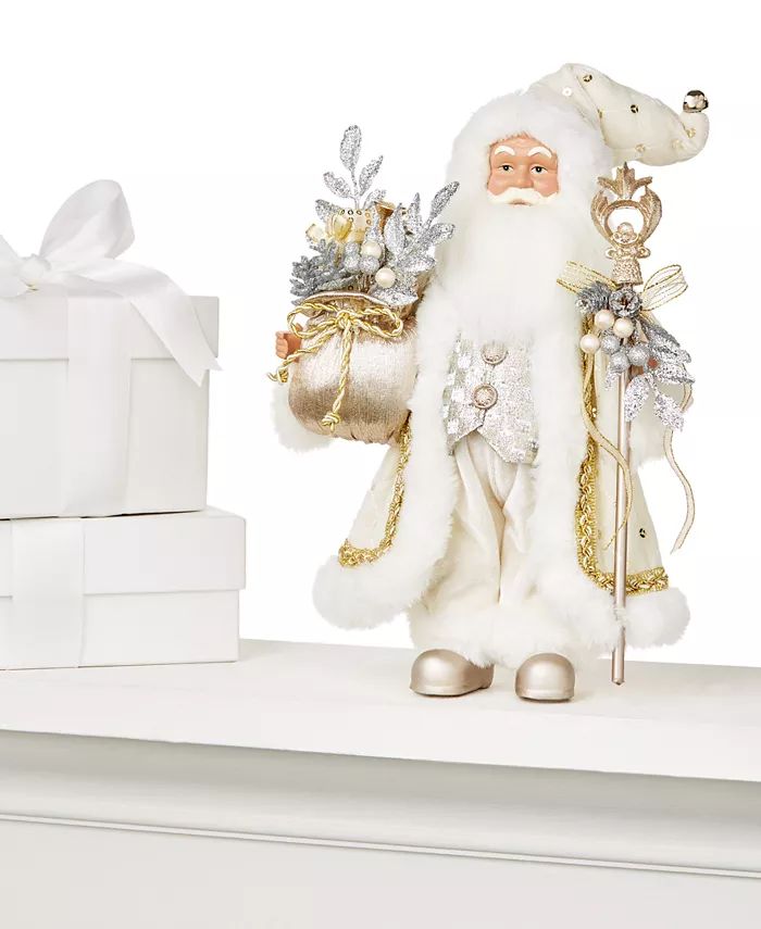 Shine Bright 12"H Standing White Santa, Created for Macy's | Macy's