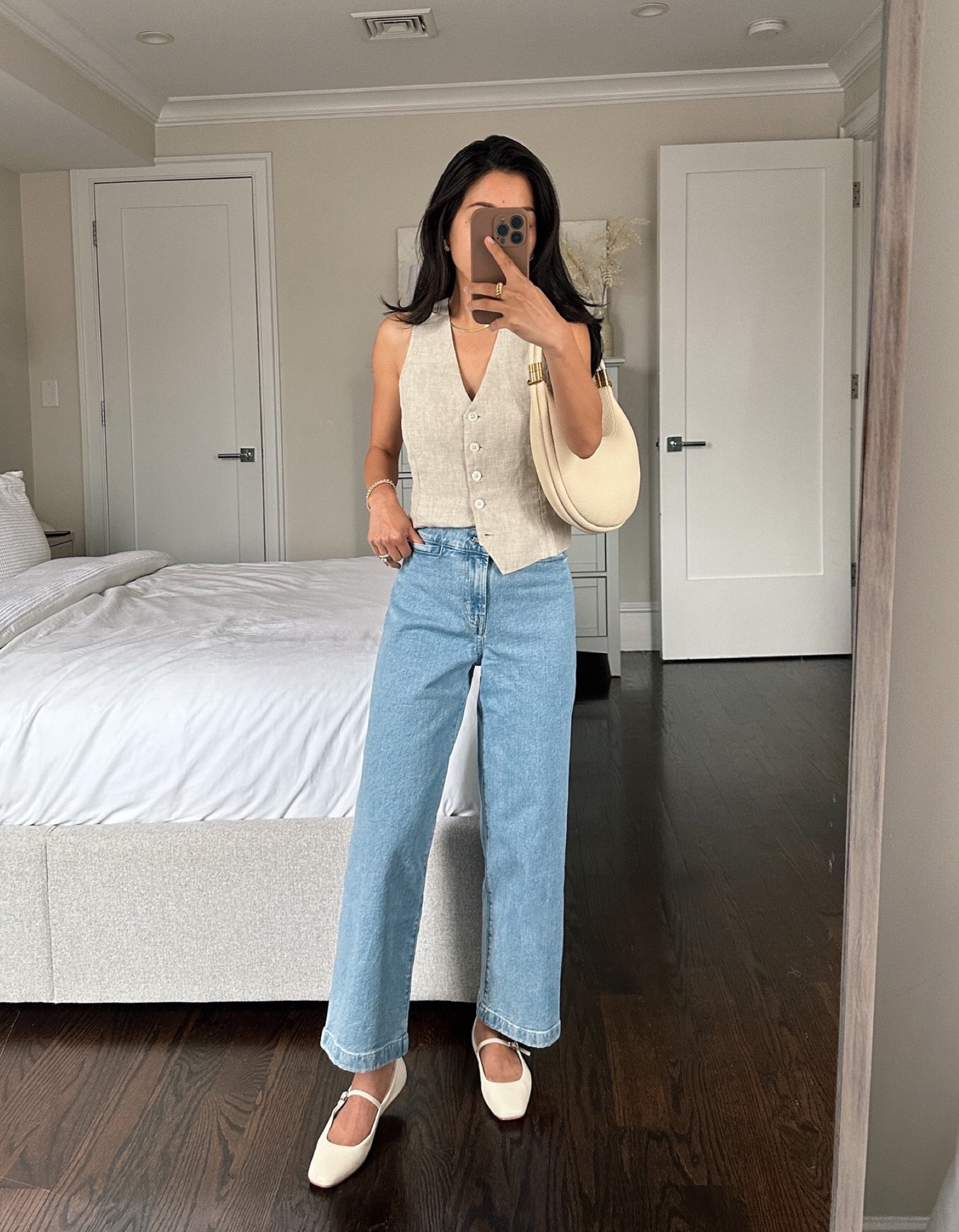 Great J.spring / summer linen vest on sale!

•J.Crew linen vest 00 / xxs. I tightened it a little using the adjustable back waist strap. Classic style pairs in matching colors with their linen pants and Shorts 

• Madewell wide leg crop jean in Kieran wash - similar to my the perfect vintage wide crop jeans but with a finished hem, and more room at the hips and thighs. Wearing 24 petite which measures 12.75” across waist, 24.5” inseam 

• Dolce vita Mary Jane flats 5.5 - Love these! If between half sizes I would size up. 

• Songmont bag - converts to 4 ways to wear it!

#petite spring casual weekend outfits

#LTKsalealert #LTKSeasonal