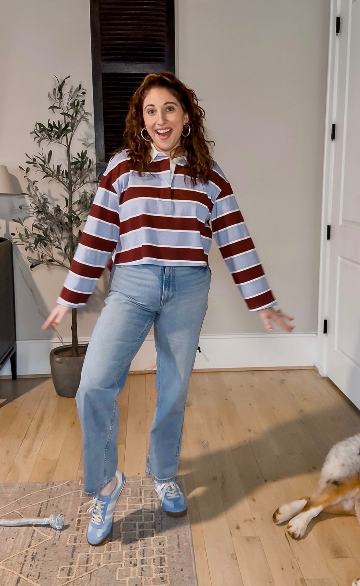 Find me living in rugby tops this spring! This crop version is from Target (and the jeans too)! It hits JUST right to give the illusion of a more flattering middle by cutting the appearance of the fupa in half.

Shirt L / Jeans 10 / Sneakers tts (Marshall’s find, will link similar) 

#LTKootd #LTKMidsize #LTKgrwm