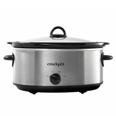 Crock-Pot 7qt Manual Slow Cooker - Stainless Steel: Original Slow Cooker, Removable Stoneware, St... | Target