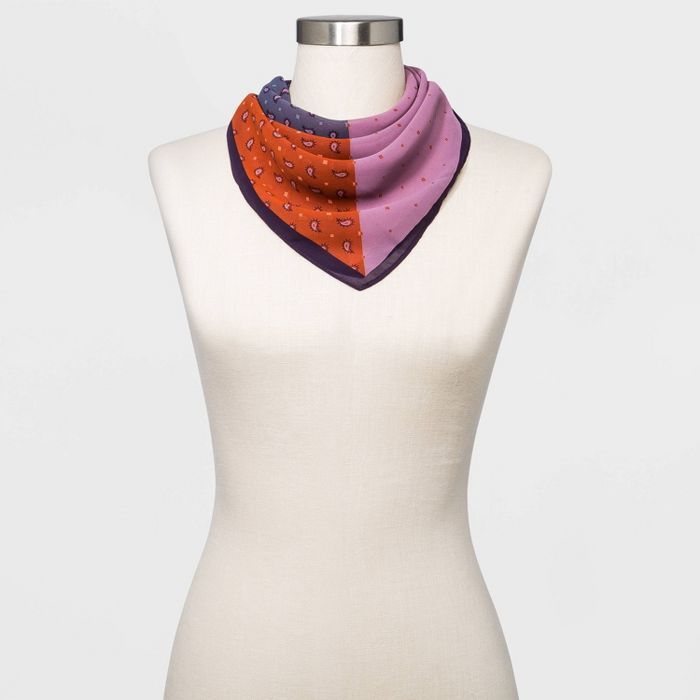 Women's Paisley Print Scarf - A New Day™ Purple | Target