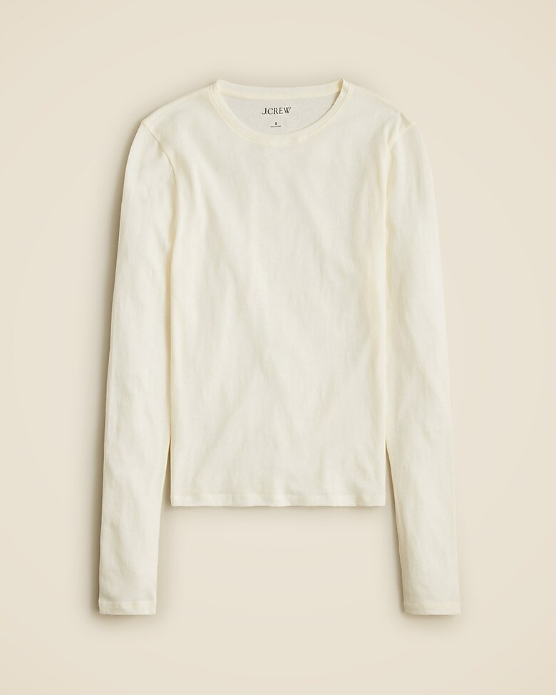 Tissue crepe long-sleeve T-shirt | J. Crew US