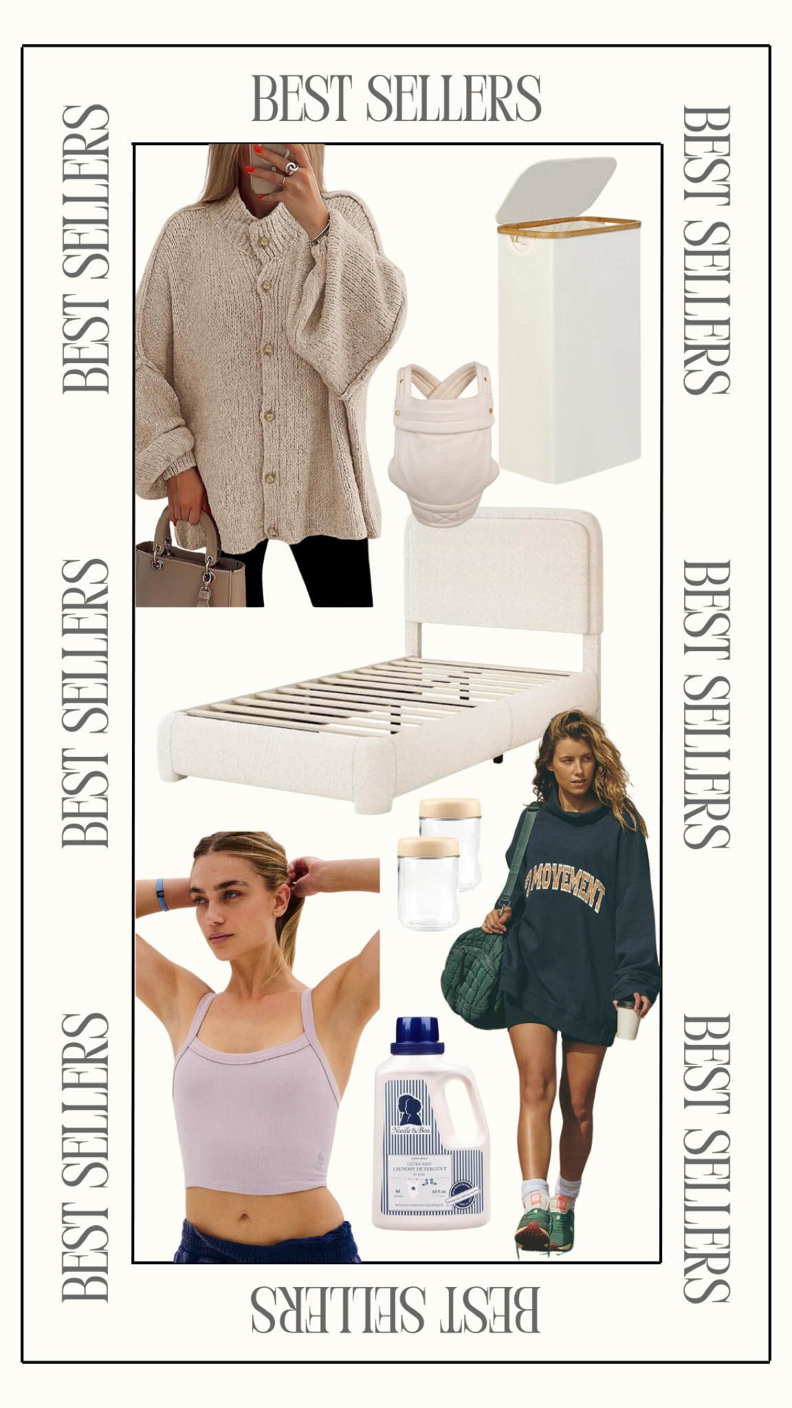 weekly best sellers! cardigan, amazon find, free people, tank top, bed frame, mabe carrier, overnight its container, laundry detergent and basket 

#LTKxVICI #LTKMostLoved #LTKGiftGuide