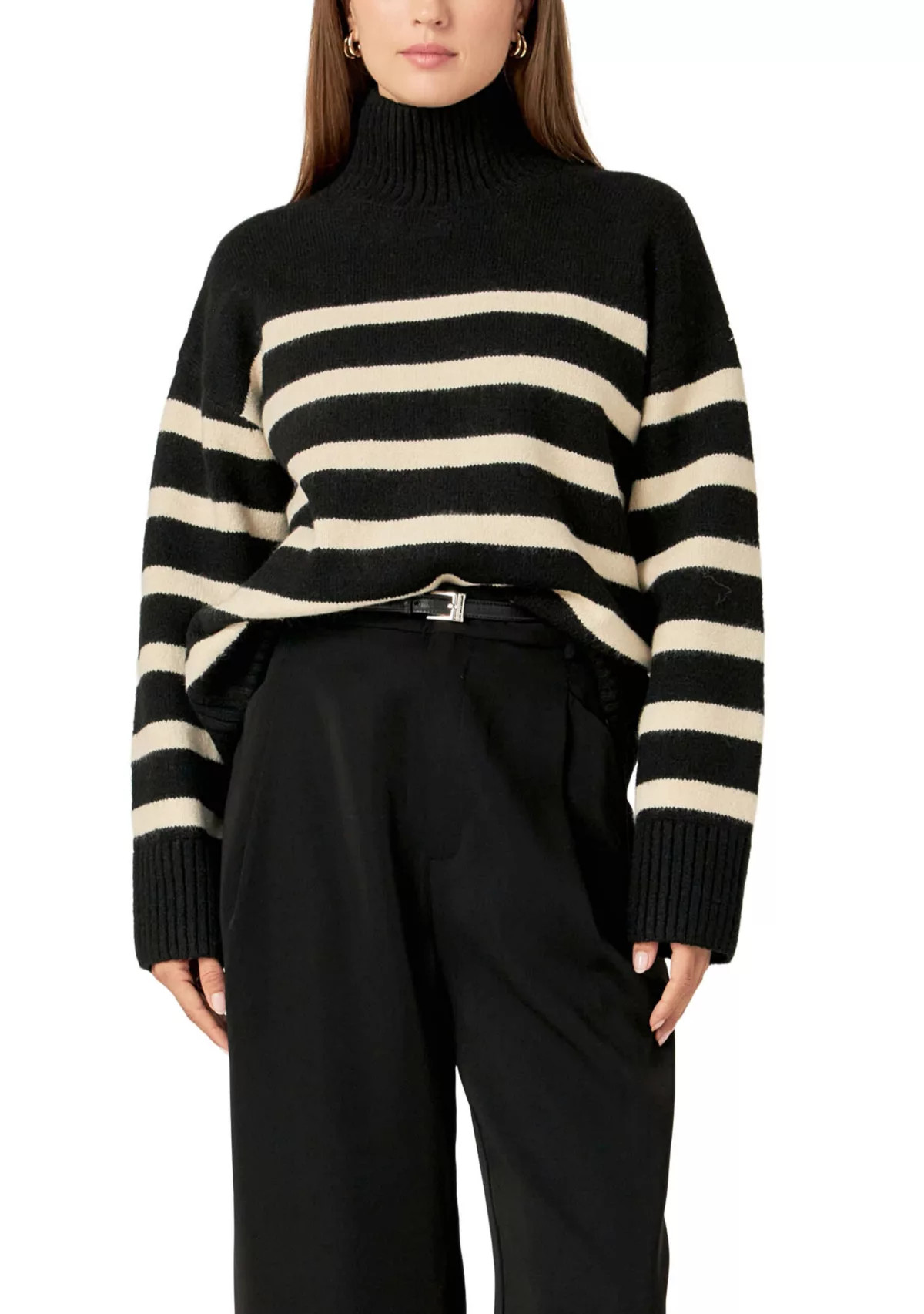 Stripe Turtle Neck Knit | Belk
