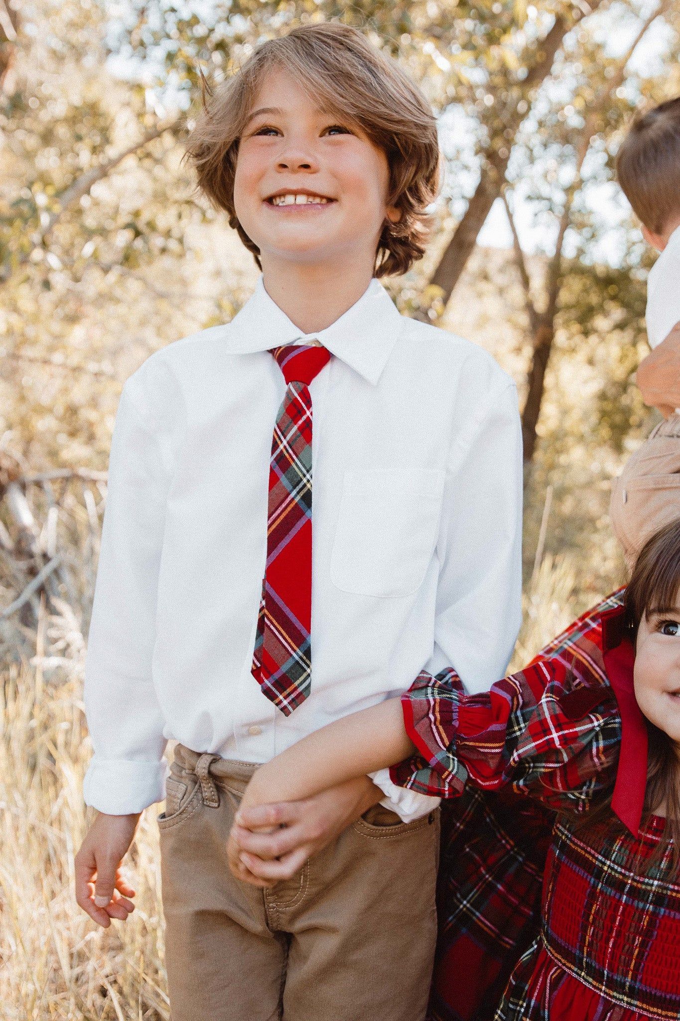 Holiday Plaid Boy's Tie | Ivy City Co