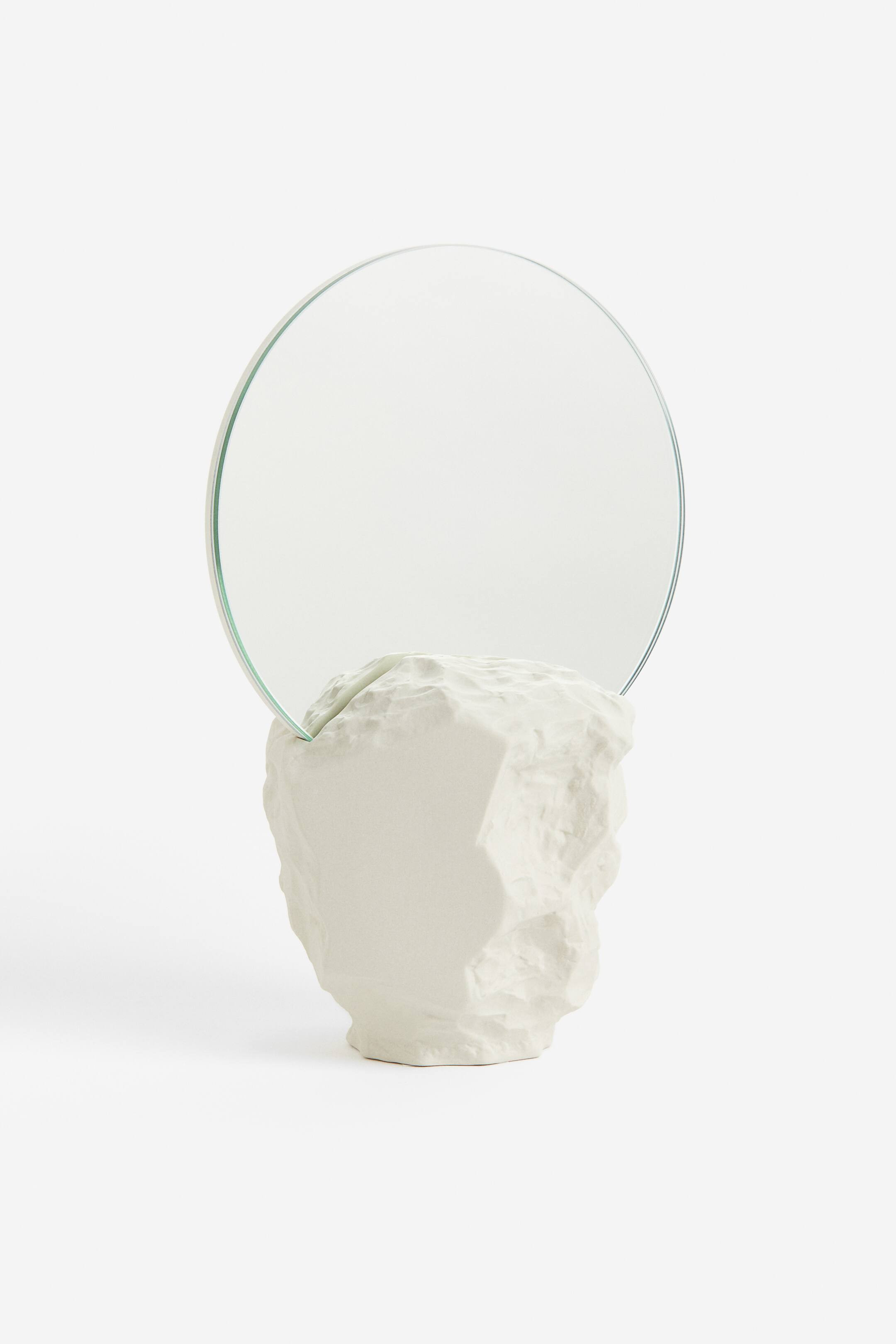 Small stoneware-based mirror - Natural white - Home All | H&M GB | H&M (UK, MY, IN, SG, PH, TW, HK)