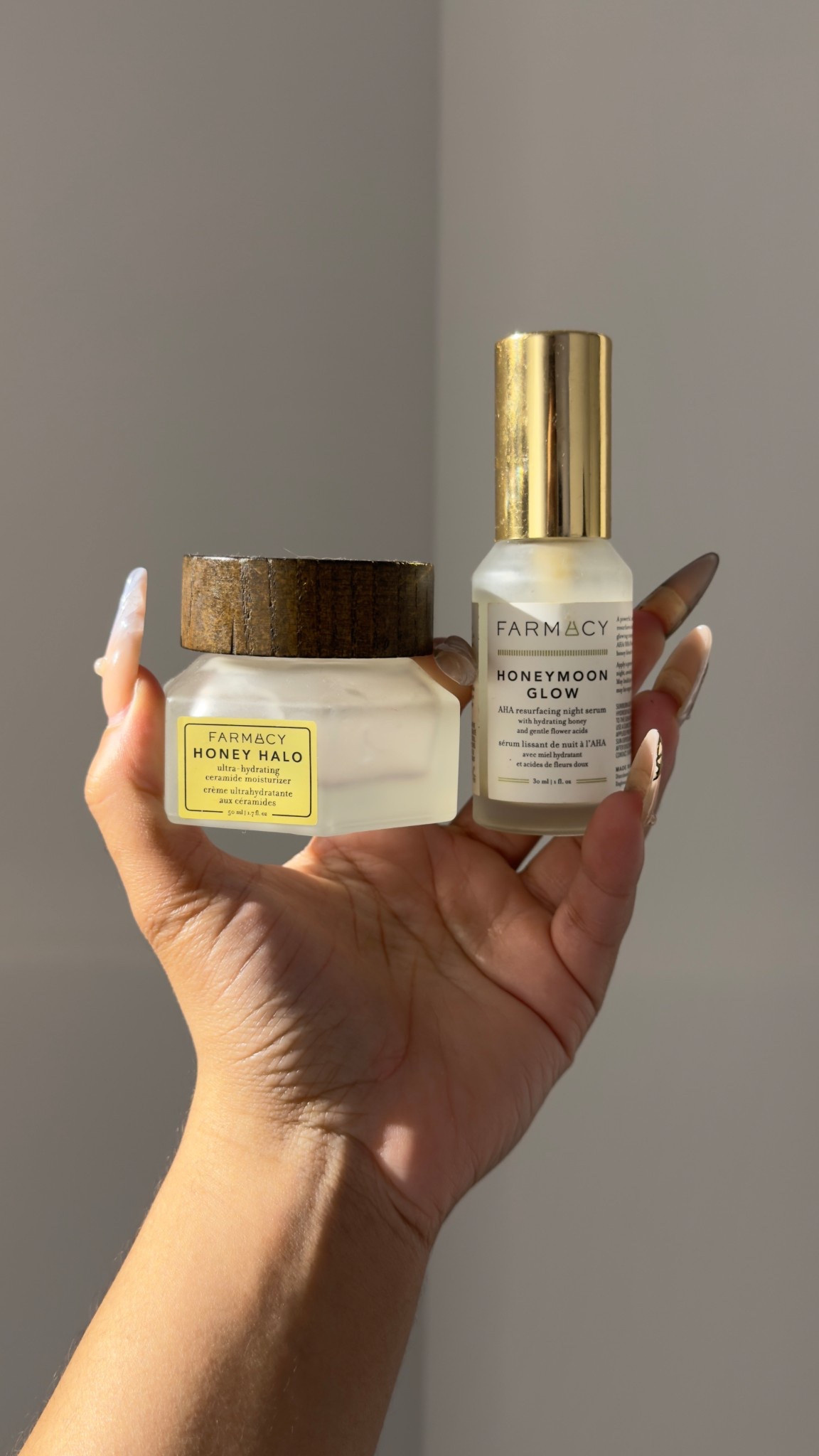 My favorite skincare duo from Farmacy Beauty - honey Halo and honeymoon glow! Honeymoon glow is the OG and has been updated a bit, but it’s a great way to resurface the skin, smooth texture and reduce the look of pores for glowing skin. Honey halo is an ultra hydrating ceramide moisturizer, which is great for replenishing your moisture barrier. I love using this and honeymoon glow, or another active of choice, to moisturize my skin.

#LTKFindsUnder50 #LTKBeauty