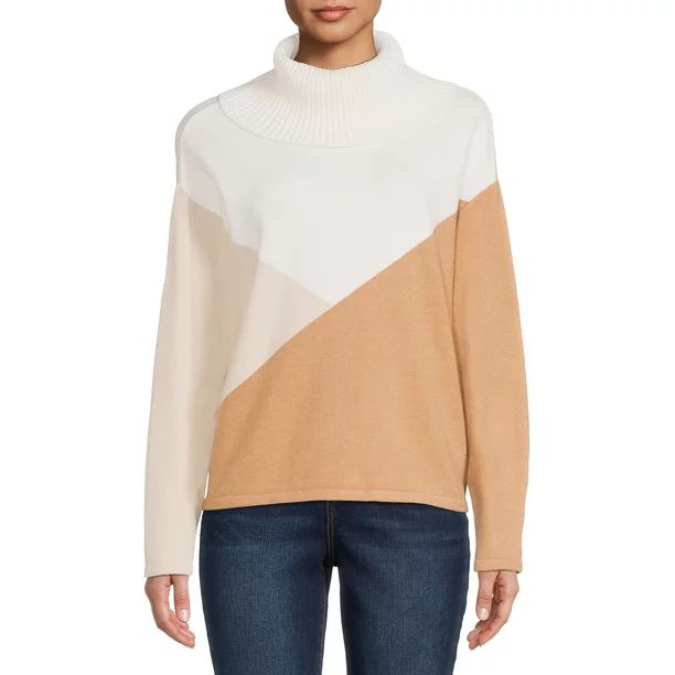 99 Jane Street Women's Turtleneck Pullover Sweater with Long Sleeves - Walmart.com | Walmart (US)