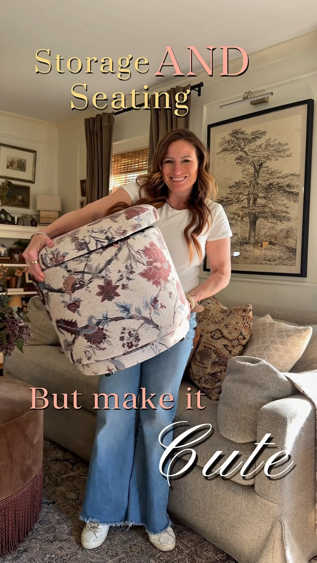 My jaw hit the floor with this one! How stunning is this ottoman? Perfect for storage, it swivels and extra seating.

#LTKHome #LTKvlog #LTKSaleAlert