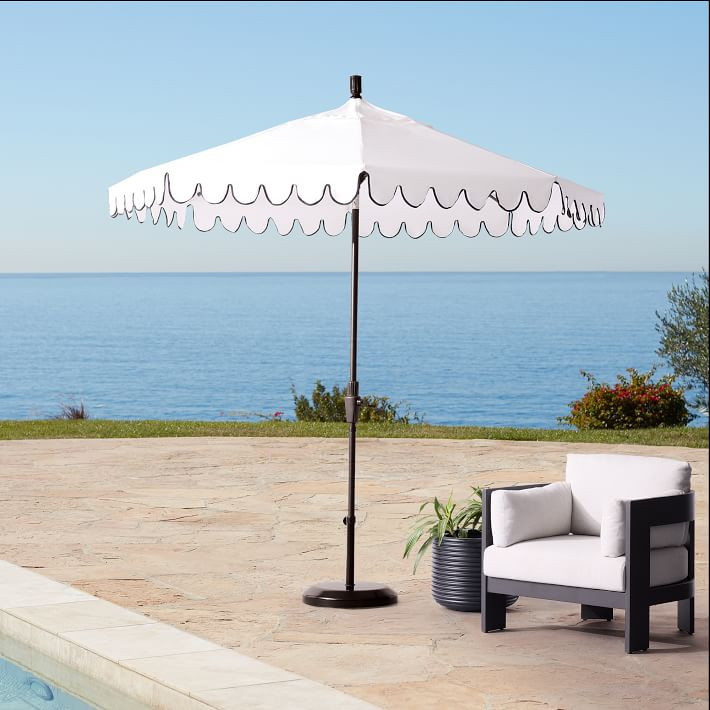 Scallop Edge Outdoor Umbrella (9') | West Elm (US)