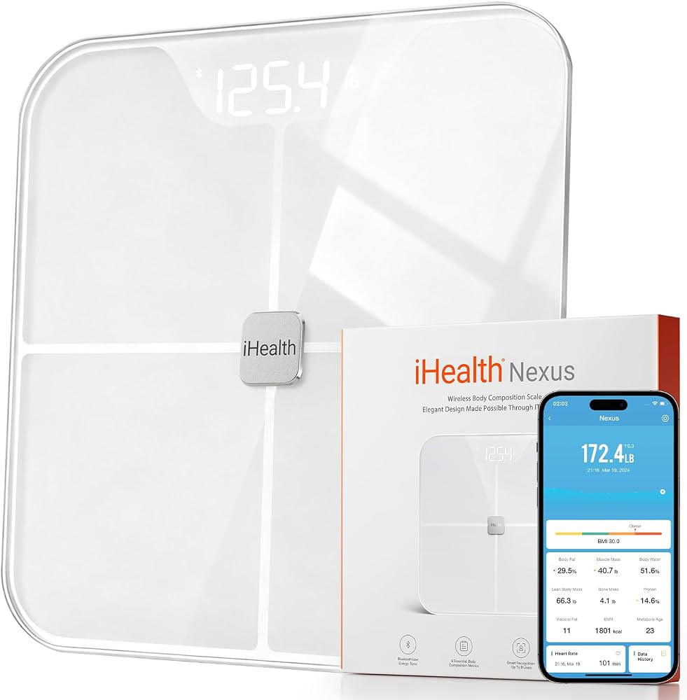 iHealth Nexus Smart Scale for Body Weight, Digital Bathroom Scale with App | Amazon (US)
