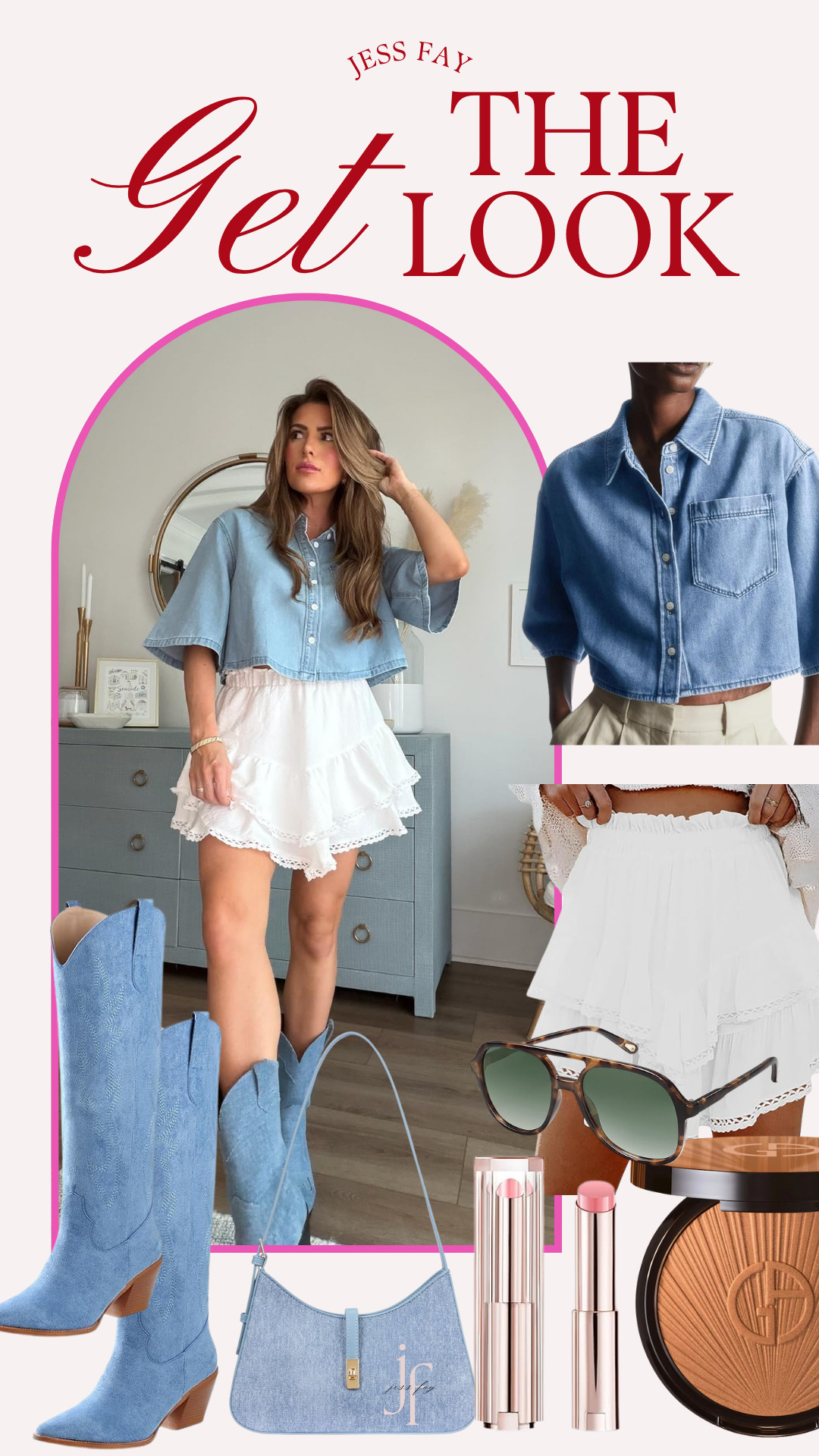 Feeling like a cowgirl with these boots and denim top! Shop this stylish look today.

cowgirl boots, denim top, stylish look, western wear, fashion, jess fay 

 #LTKPetite