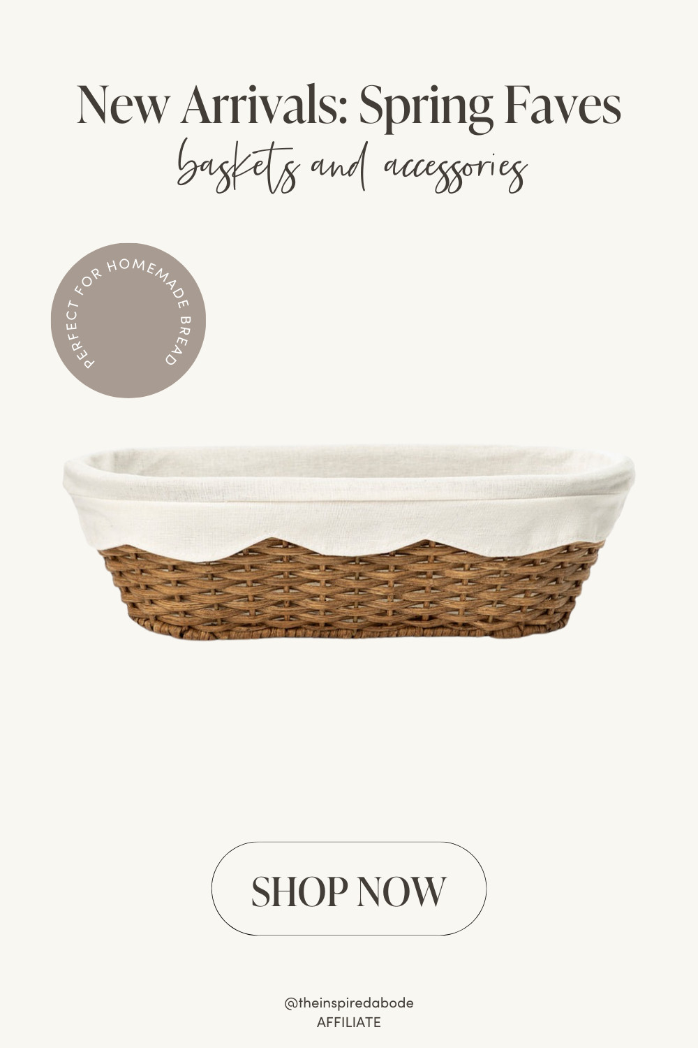 A charming bread basket that adds a cozy, European-inspired touch to everyday meals and spring gatherings. Perfect for fresh bakery loaves – or homemade sourdough if you’re entering your baking era. 

 #LTKfoodie #LTKSeasonal #LTKHome