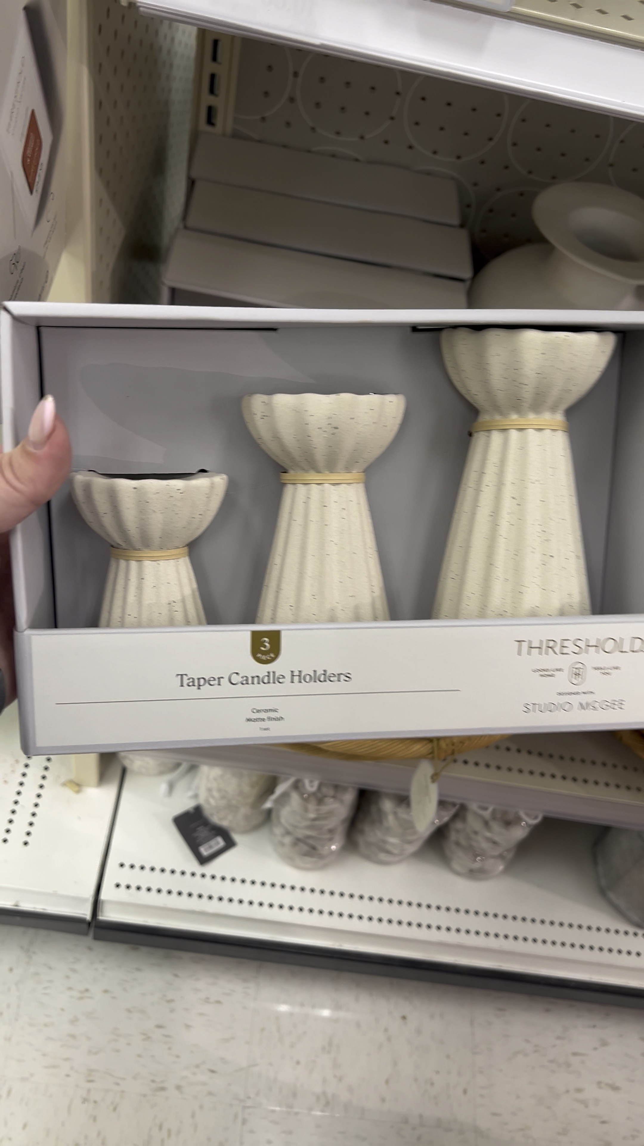 These candle holders are really pretty and feel expensive but at Target pricing. Love them with the twisty pink tapered candles in the same line with Studio McGee. 

#LTKStyleTip #LTKFindsUnder50 #LTKHome