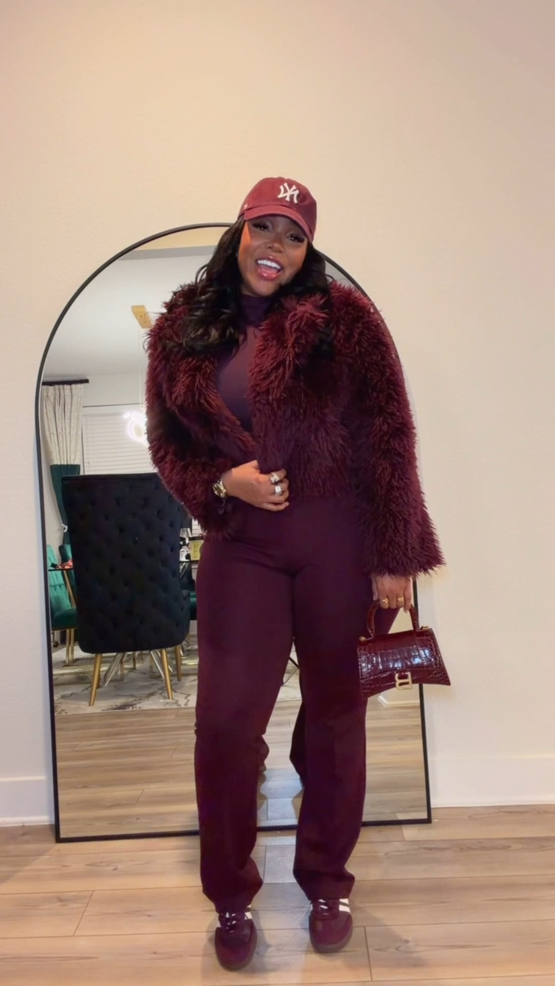 Monochromatic burgundy 