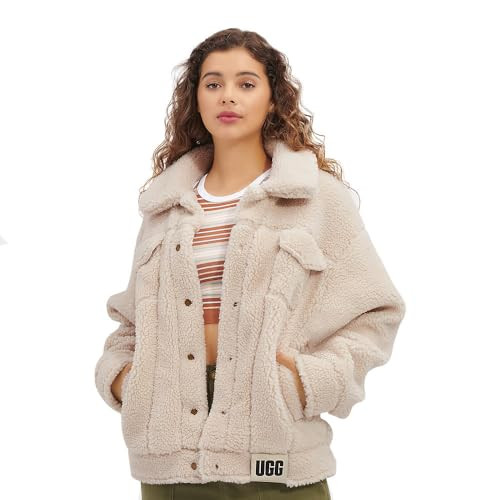 UGG Women's Frankie Sherpa Trucker Jacket, Natural Ii, S | Amazon (US)