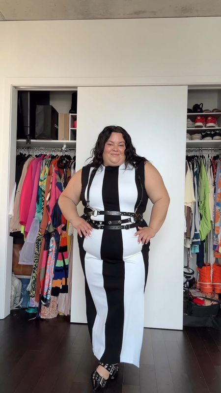 Plus size outfit of the day 
Striped maxi from Eloquii wearing a size 20 
Plus size harness from Bleak and Sleek (can’t link here) - similar linked below 
Buckle flats from Amazon (they aren’t wide fit, but they are wide foot friendly and very comfortable) 
Plus size basketball shorts size XXL


#LTKMidsize #LTKStyleTip #LTKPlusSize