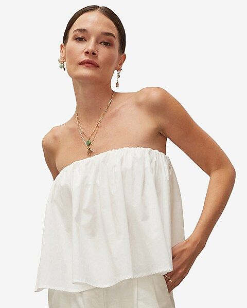 CRESCENT Kealey Poplin Tube Top | Express