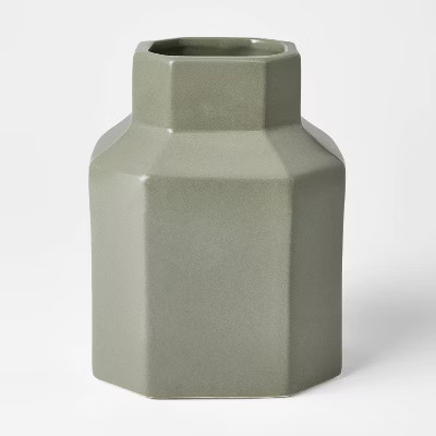 Glossy Ceramic Octagon Vase - Threshold™ designed with Studio McGee | Target
