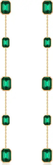 Ettika Baguette Crystal Linear Drop Earrings | Nordstrom | Nordstrom