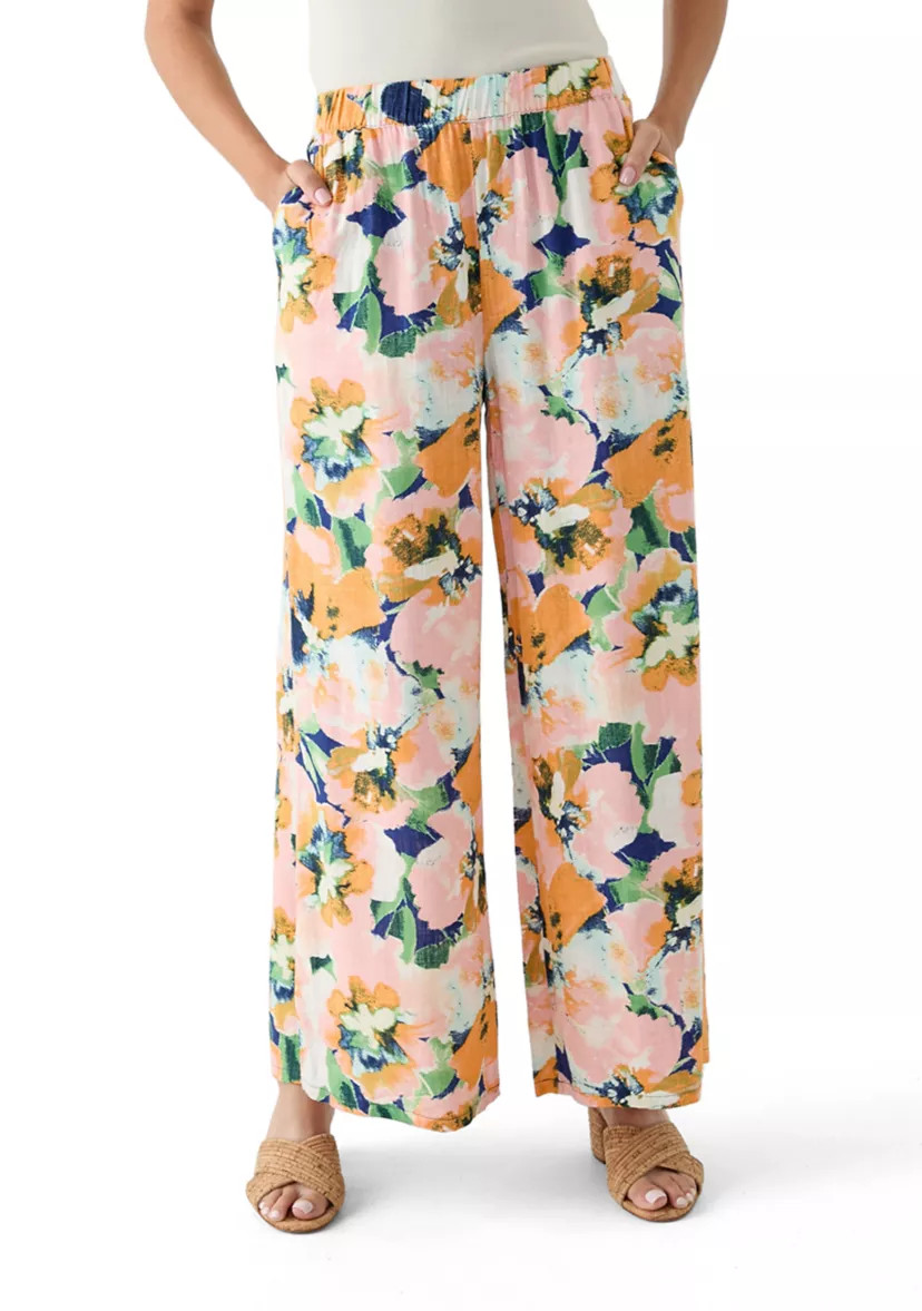Women's Pull On Printed Palazzo Pants | Belk
